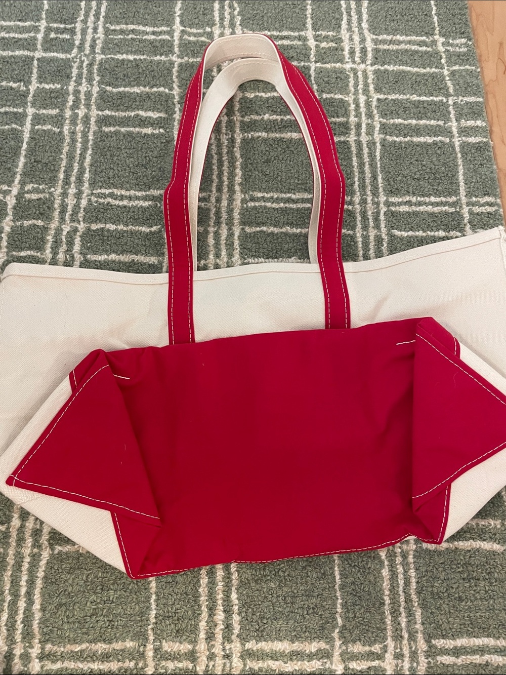 LLBean large red tote - Picture 2 of 3